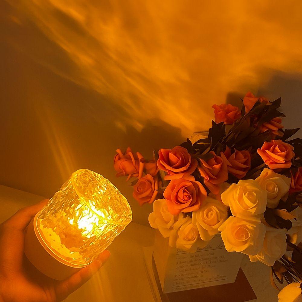 USB Water Ripples Lights Projection Rotating Water Wave Lamp  Bedside Table
