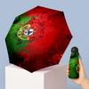 Portugal national football team Pattern Printed Mini 5 Folds 8 Ribs Compact Umbrella Windproof Waterproof Lightweight Portable Folding
