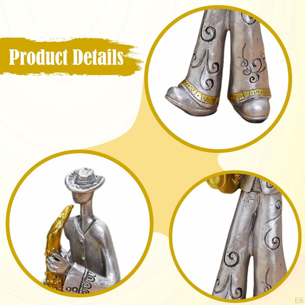 Art Musician Figurine Music Room Crafts Creative Collectible Housewarming Nightstands Office Musical