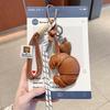 Yogodlns New Braided Rope Croissant Bag Pendant Bread Shape PU Leather Mobile Phone Lanyard Bag Decoration