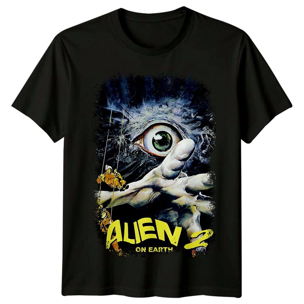 Alien 2- On Earth (1980) Movie Poster Inspired T-Shirt Retro 80s Tee Unisex