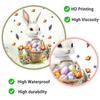 Cute Cartoon Easter Bunny Eggs Butterflies Static Cling Window Stickers No Glue Removable for Bedroom Living Room Study Holiday Decor