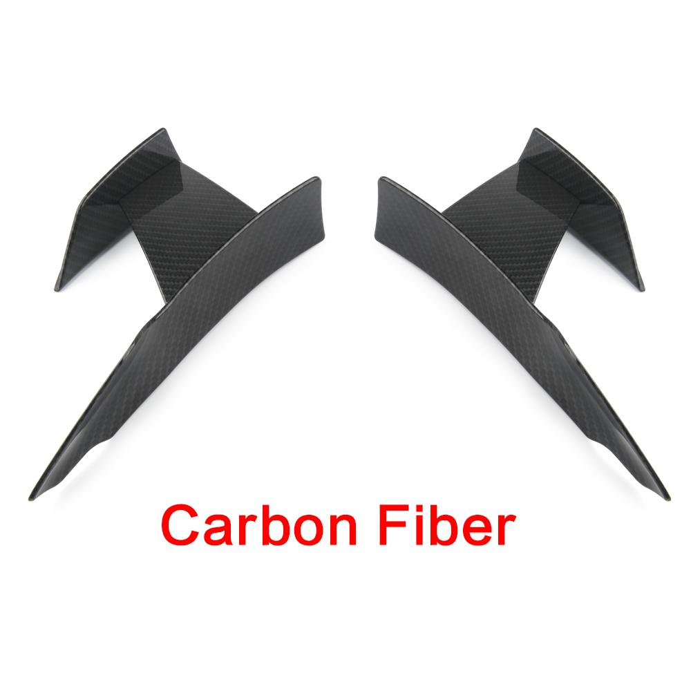 Lip Fin Splitter Spoiler Canard Sticker 6pcs Glossy Black Carbon Fiber Car Styling Front Bumper