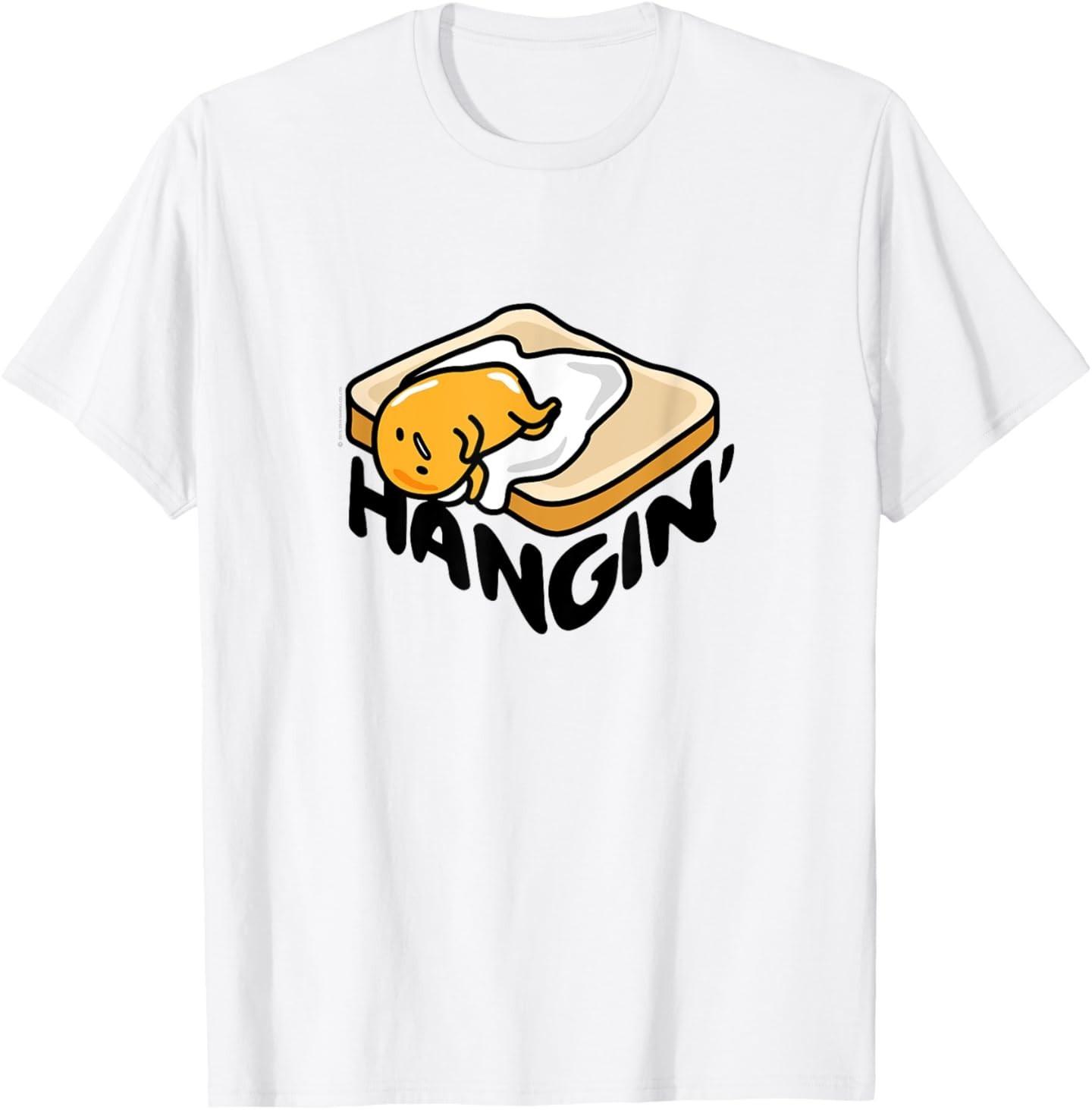 Gudetama the Lazy Egg Japan Lazy Hanging T-Shirt Mens Womens Tees Top S