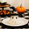 White Halloween Ghost Figurine Cute Halloween Ornaments Hat Ghost Statue  Halloween Festive Party