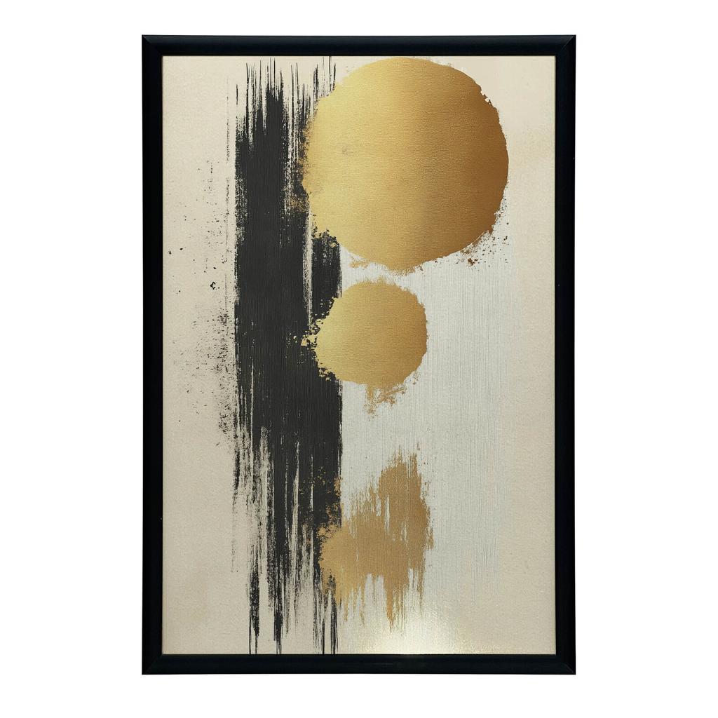 Energetyczne Złote Koła Energetyczne Złote Koła, 50X70 Cm, Rama Aluminiowa Czarna, Papier Matowy 230 Gsm