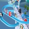 Light Musical Electronic Climbing Stairs Toy Plastic Slide Track Coaster  Children Fun Toy