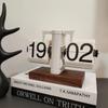 Creative Retro Flip Clock - Modern Simple Design, Ingenious Single-Leg Balance for Living Room Decor