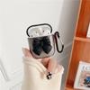 Internet Celebrity Ins Elegant Transparent Black Bow for AirPods Protective Cover 1 Silicone AirPods Pro Shell Cartoon