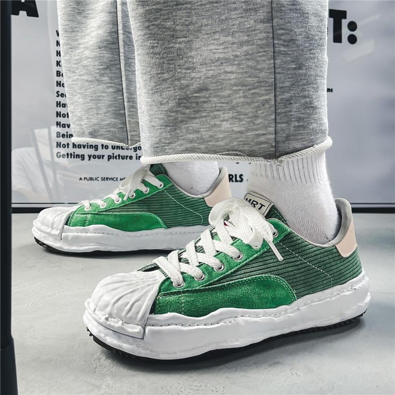 2024 New Versatile Shell Vulcanized Shoes for Men's Spring and Autumn Seasons, Men's Street Hip-hop Canvas Sports Shoes Size 44