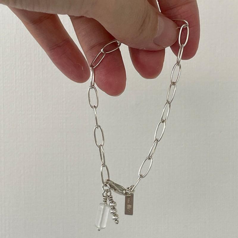 Melliv Silver Gemstone Chain Bracelet_mvb13