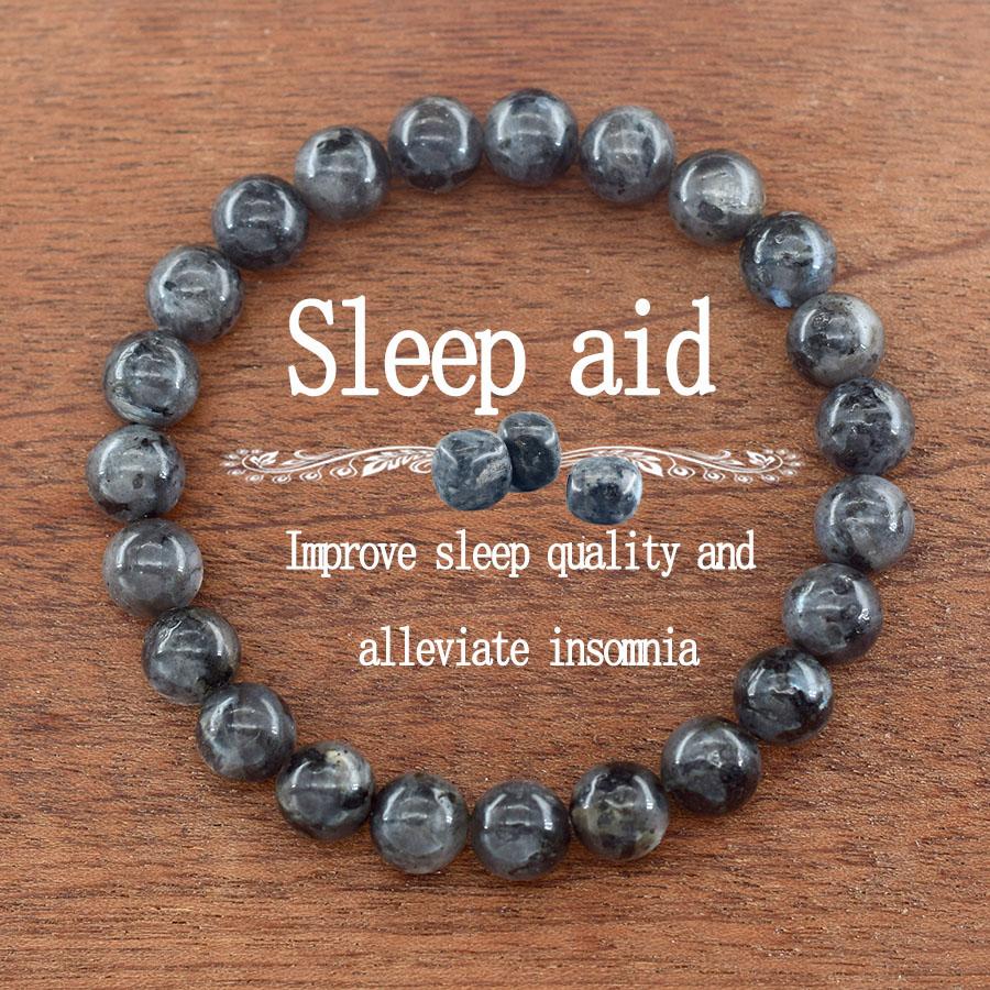 Natürliches Blaues Sandstein Runder Perlen Armband für Mann Mode Vintage Natürlicher Kristall Achat Schmuck für Frauen Yoga Meditation Geschenk
