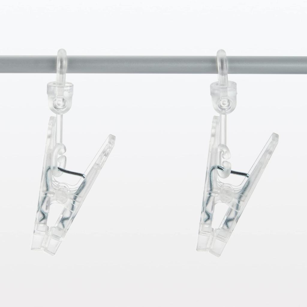 MUJI Aluminiowy Kwadratowy 61cm Szerokości x 36cm 24 Ubrania Srebrny Wieszak, Głęboki, Klips, 44314517,