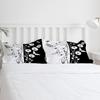 Black And White Flower Dragonfly Butterfly Bedding Set 3pcs Duvet Cover Pillowcase Quilt Cover Double Bed Set Home Textile