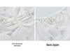 Elegant French White Summer Dress - Designer Style, Slim Fit, Long Skirt