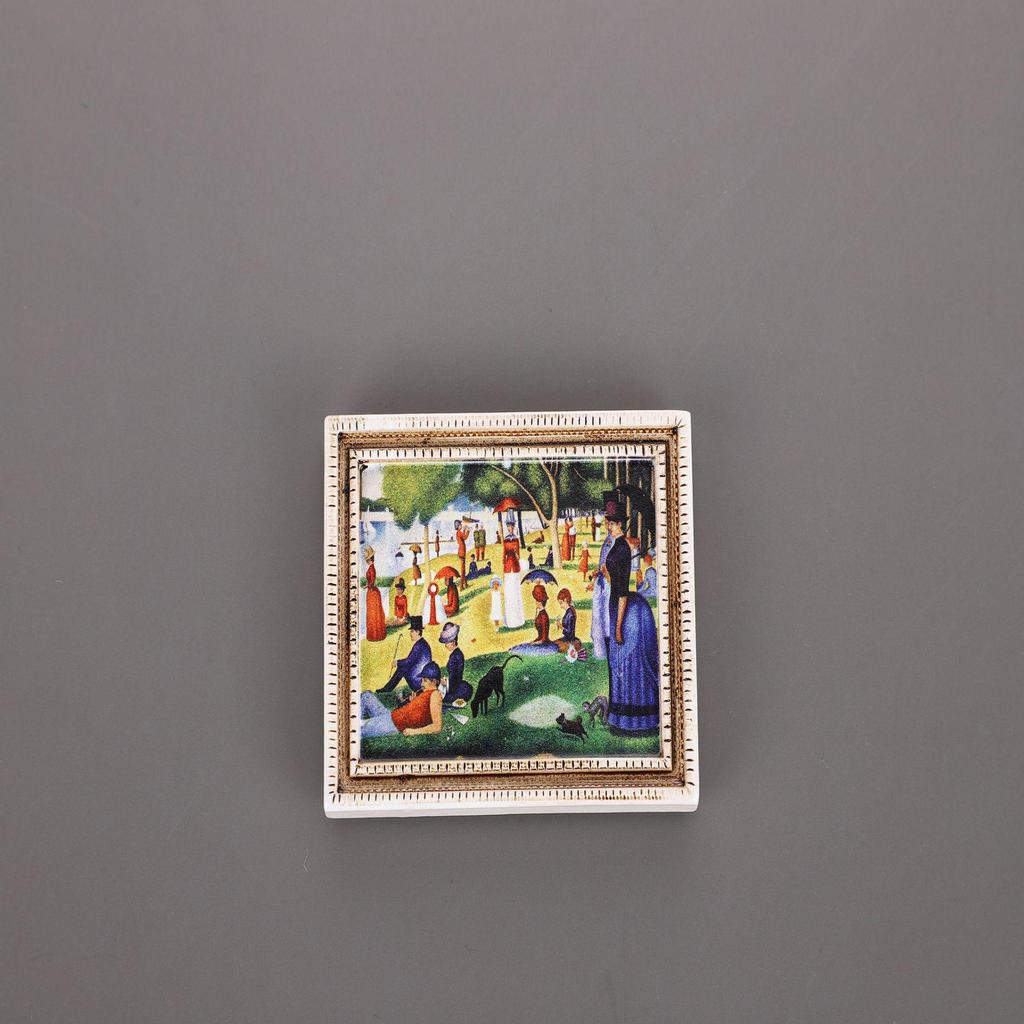 Dreidimensionaler Van Gogh Harz Kühlschrankmagnet Fotorahmen mit Ölgemälde-Design