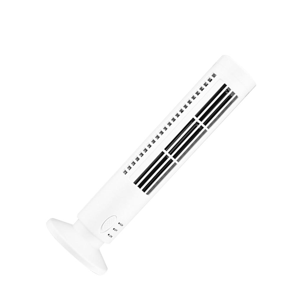 Desktop Tower Fan Bladeless Vertical Electric Fan for Study Dorm USB Plug In 5V
