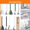 Golf Club Style Toilet Cleaning Brush Soft Plastic Bristles Extended Reach Leak-proof Bottom