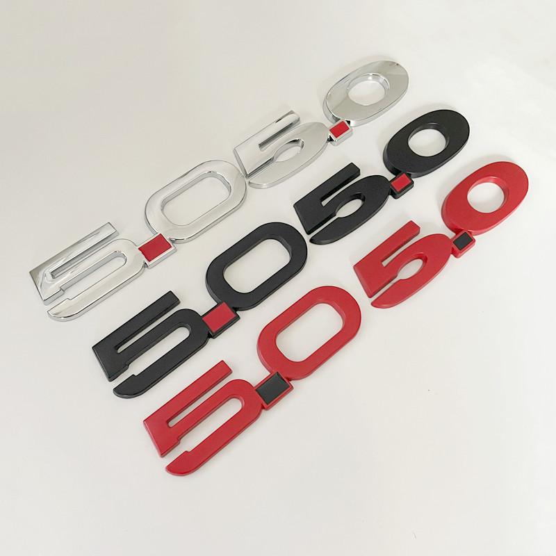 3D Metal 5.0 Logo Car Rear Trunk Body Decals Fender Emblem Badge Sticker For Mustang GT GT50 2021 2020 2019 2018