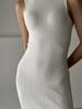 Elegant High Collar Sleeveless Knitted Dress for Autumn/Winter