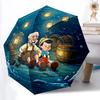 1pc Pinocchio Automatic Open/close Folding Umbrella, Compact Portable Travel Umbrella, Perfect Gift for FriendsCute Umbrella Y250812066