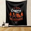 Camping Tapestry Camper Outing Accessories Fun Kids Room Club Man Cave Home Bedroom Wall Decor Backdrop