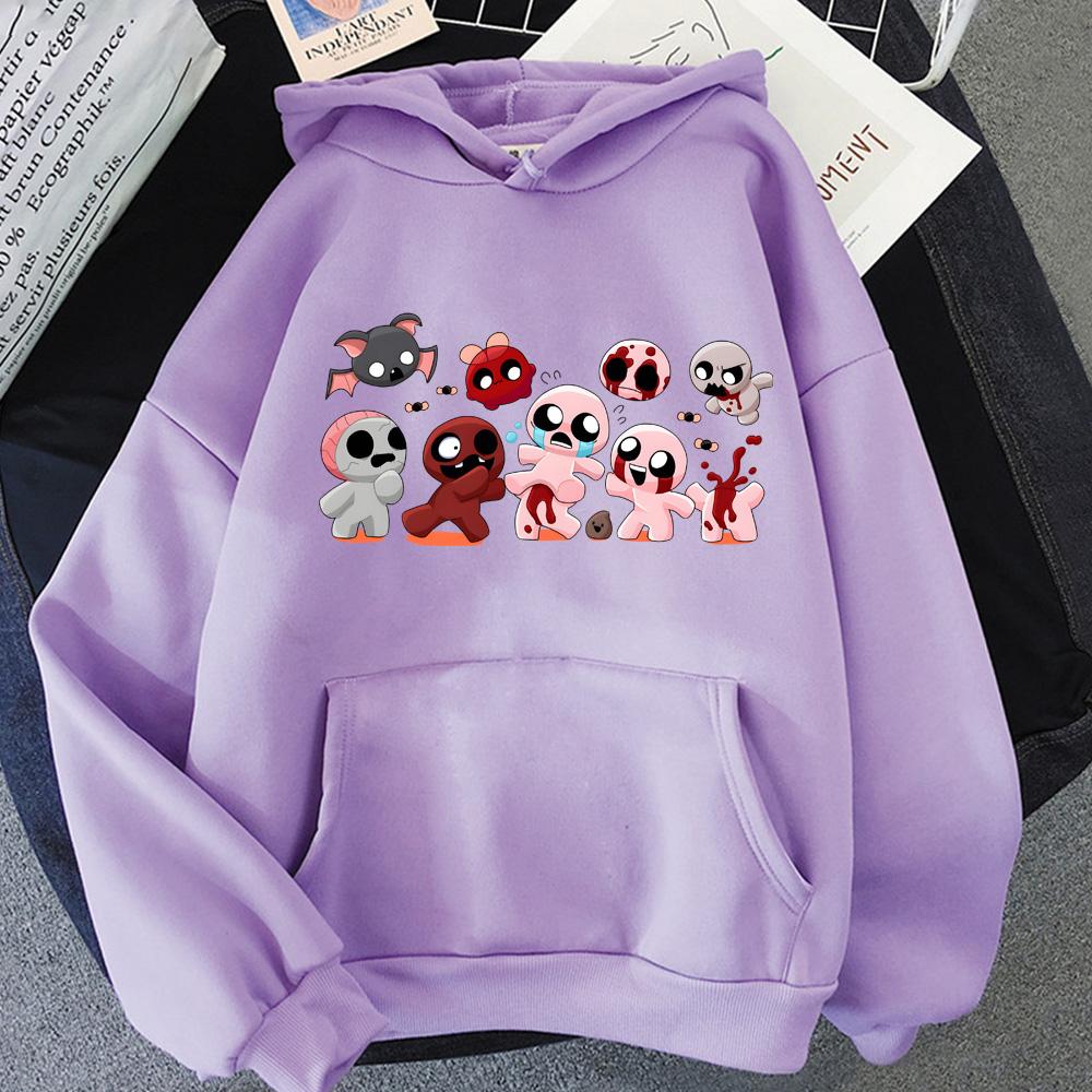 The Binding of Isaac Cartoon Hoodies Anime Clothes Cute Men/women Cartoon Sweatshirts Autumn Winter Fleece Warm Pullovers