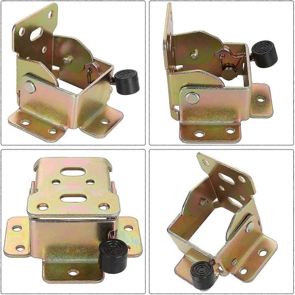 12pcs Self-locking Hinge, 90 Degrees Iron Lock Extension Table Leg, Foldable