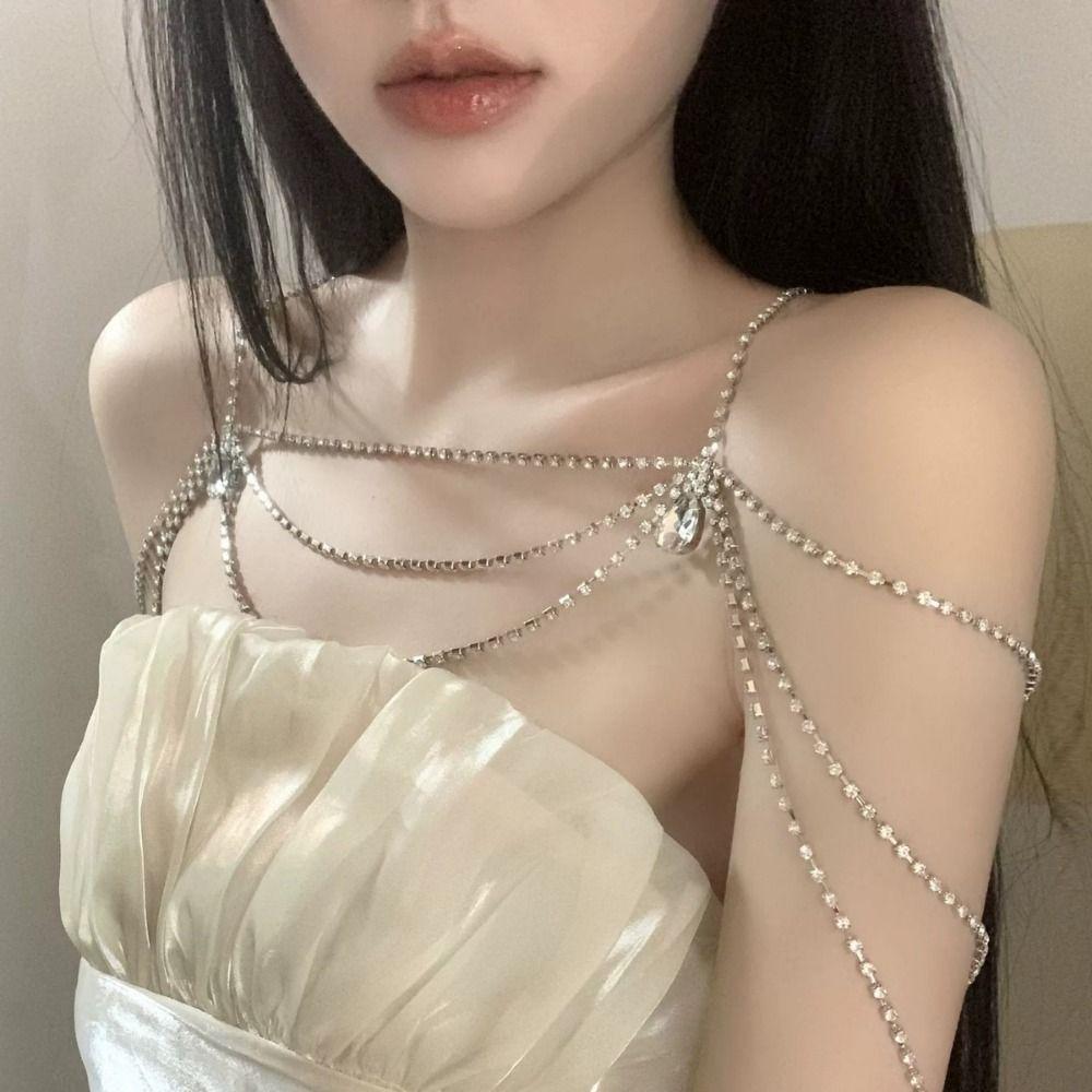 Water Drop Rhinestones Shoulder Chain Luxury Women's Shoulder Chain Body Jewelry