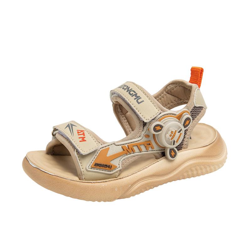

Children s sports sandals 2025 summer new classmates girls open-toed beach shoes boys hollow breathable casual shoes 31 yards inner length 19.5CM.