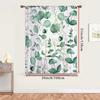1PC Sheer Curtain Eucalyptus Leaf Golden Line Print, Rod Pocket Window Curtain for Living Room Luxury Home Decor
