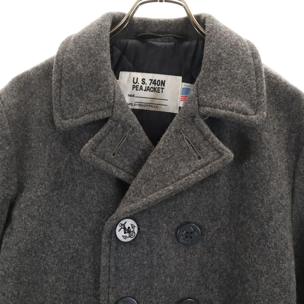 schott Made in USA short pea coat 20 gray U.S.740N Men's Used