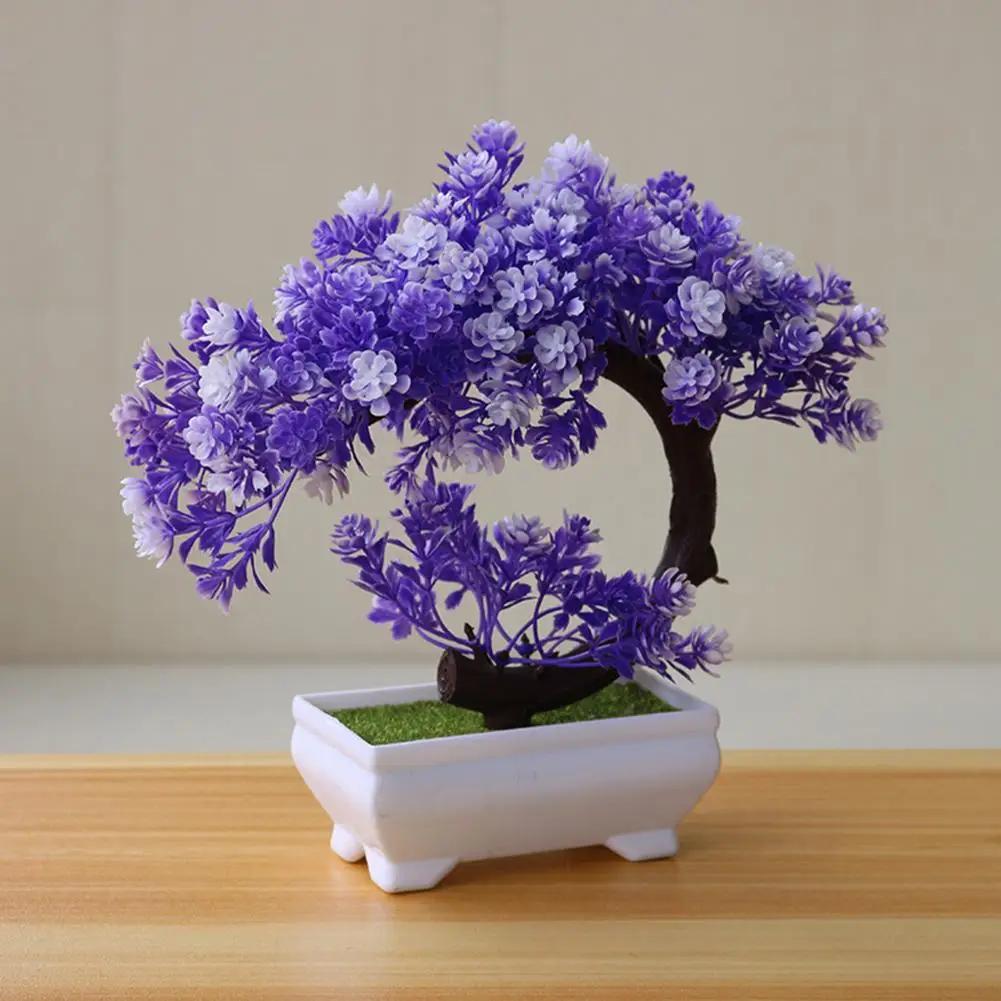 Artificial Plants Bonsai Small Tree Simulation Plants Fake Flowers Table Potted Ornaments Home Decoration Hotel Garden Decor