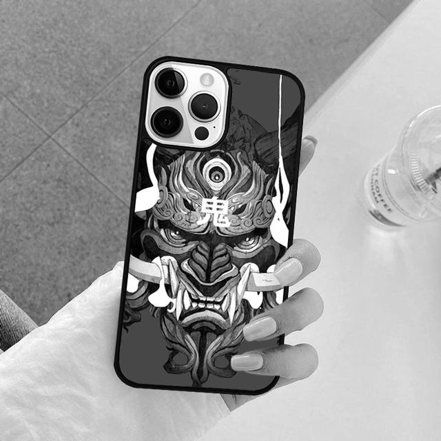 Japanese Hannya Mask Coque Shell For iPhone 17 Air 15 16 Pro Max 14 13 12 11 Pro Max Plus Phone Case Cover