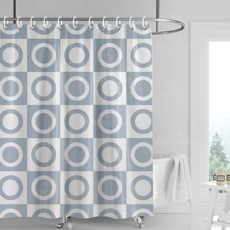 Home decoration shower curtains bathroom waterproof curtain fabric Living Room Modern Nordic Modern geometric pattern simple