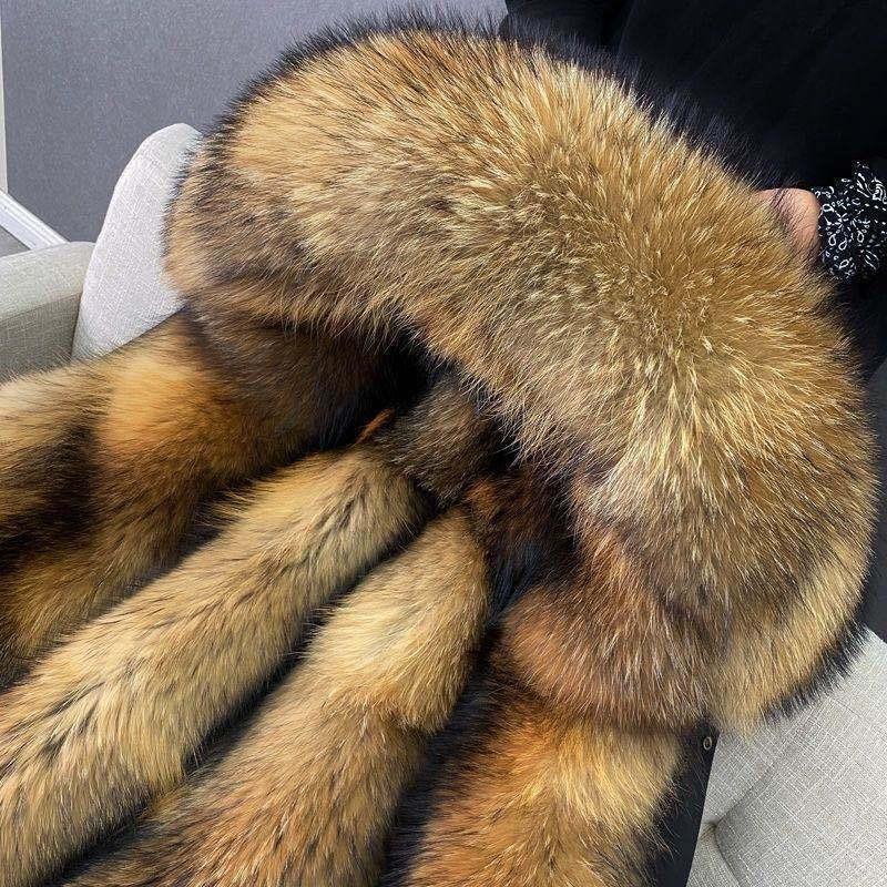 New Pie Overcome Female Mink Hair Thickened Liner Fur Large Size Jacket Detachable Pie Overcome Coat Medium and Long