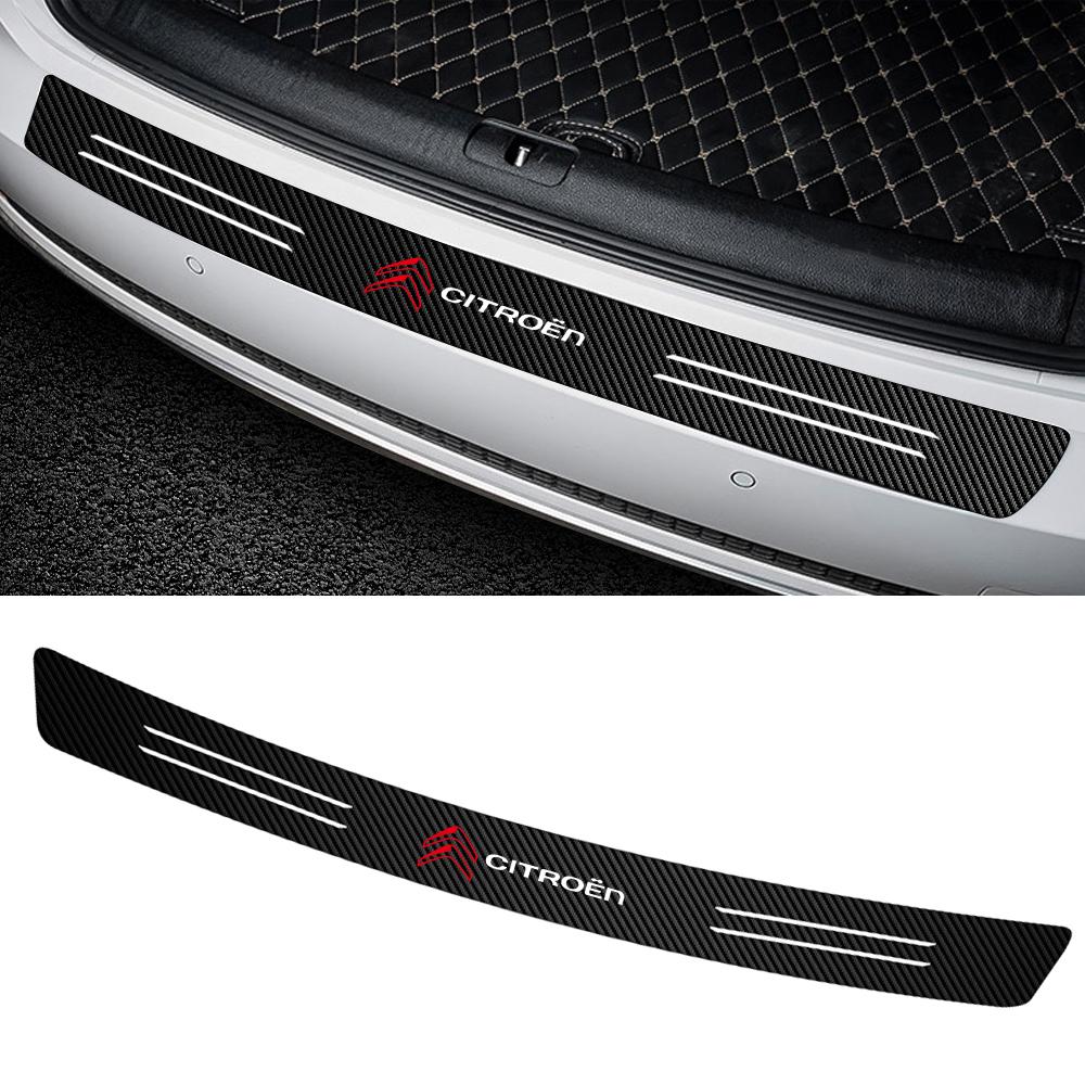 1Pcs Car Styling Trunk Rear Bumper Carbon Fiber Stickers For Citroen C4 C3 Xsara C-Elysee C5 C1 DS DS3 DS5 DS4 Jumper Picasso