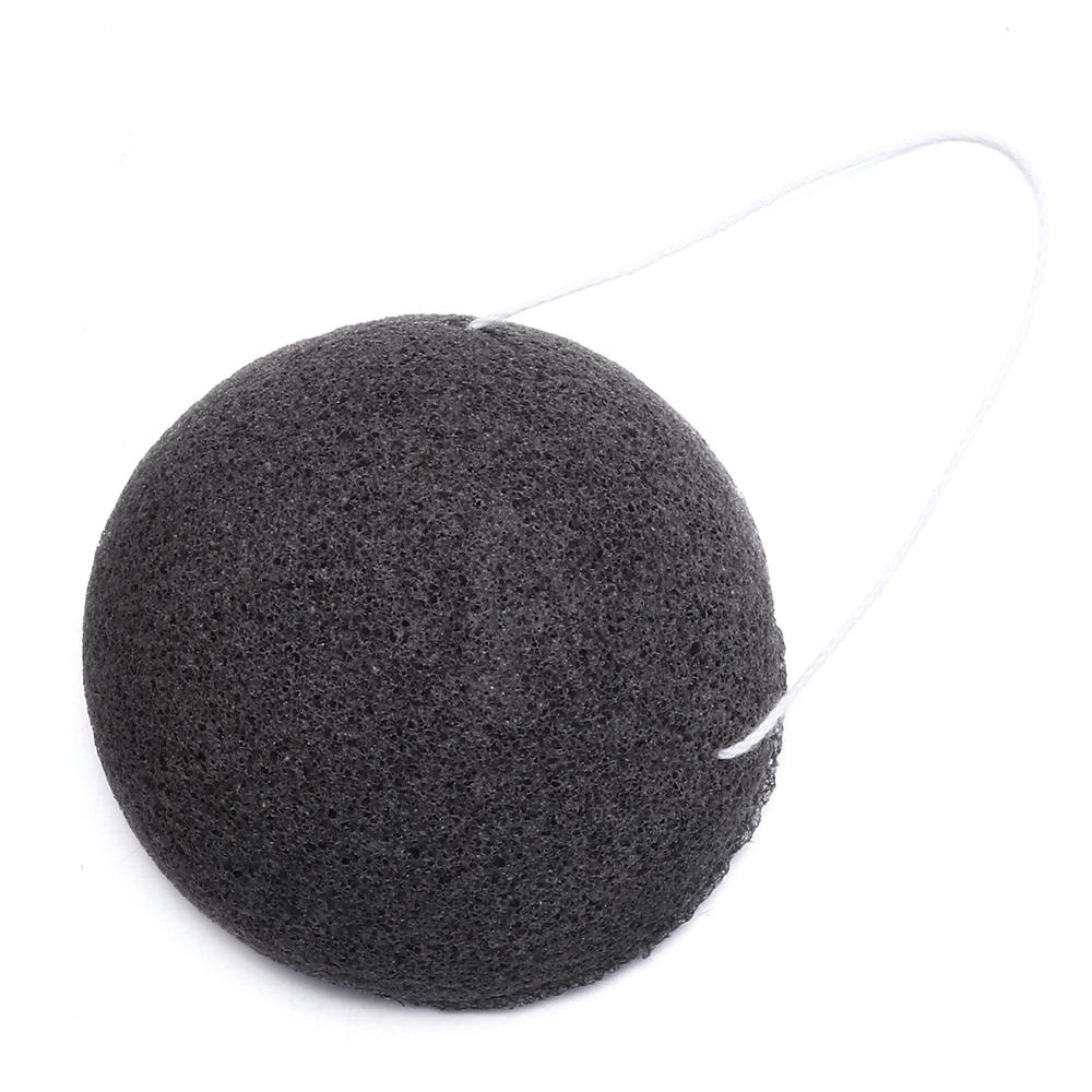 

Мягкая текстура, слойка для мытья лица, губка для чистки конжака, круглая губка для мытья лица, чистящая губка из натурального волокна, очищающее отшелушивающее средство для лица чёрный