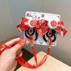 Hair Accessories Children New Year Hairpin Hanfu Headdress Red Bow Hair Clip  Children