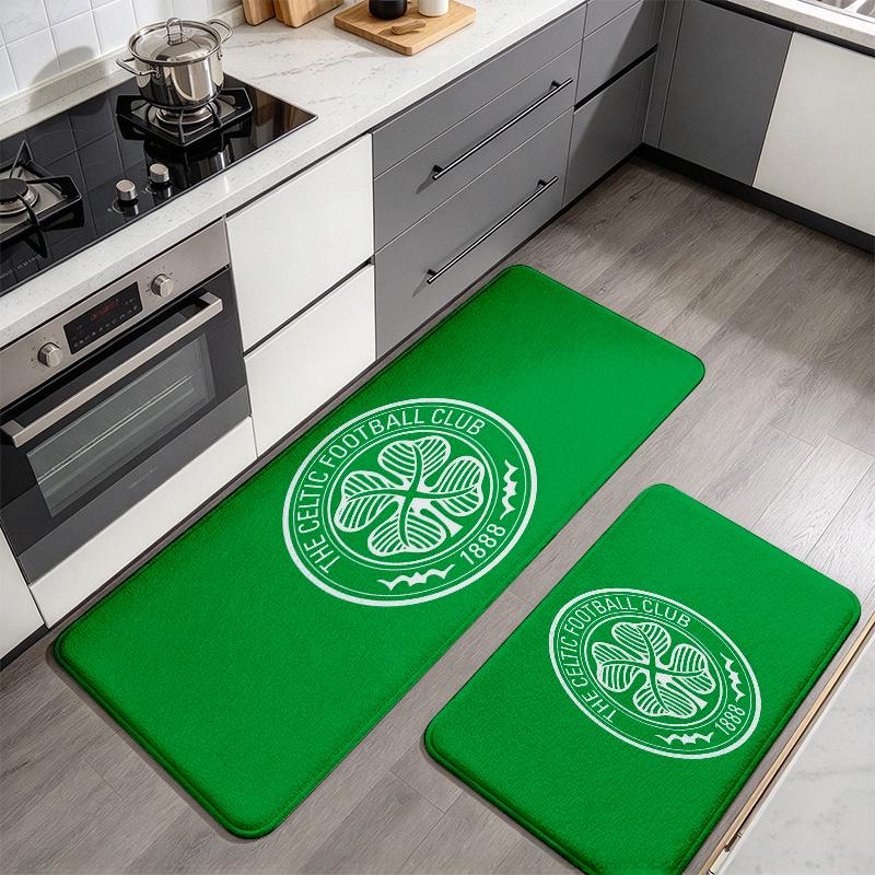 Celtic F.C Flannel Kitchen Mat Christmas Soft Area Rug Non Slip Floor Carpet Home Decoration