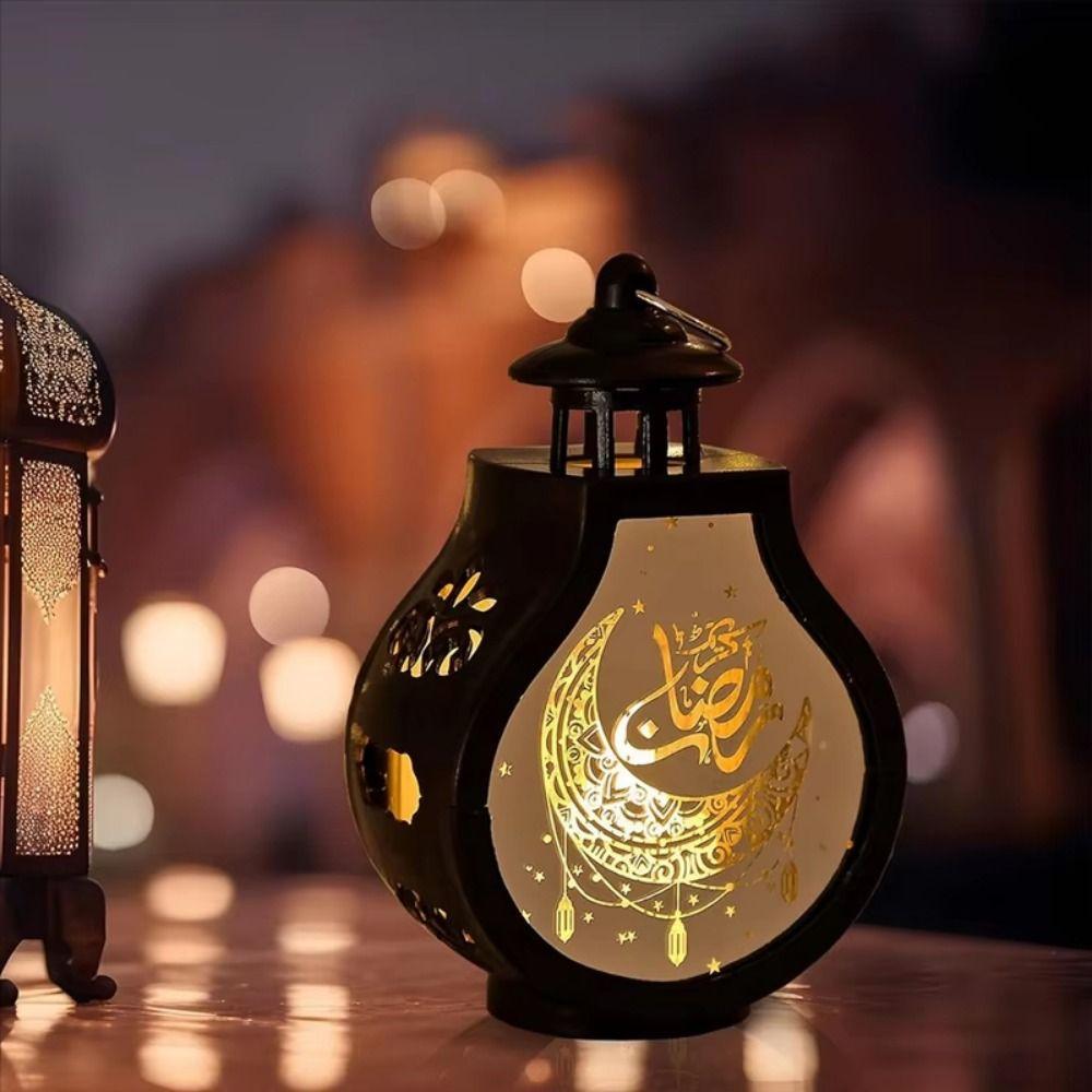 Creative Pear-shaped Candle Holder Retro Vintage Ramadan Lantern Portable Battery Powered LED Lantern Light