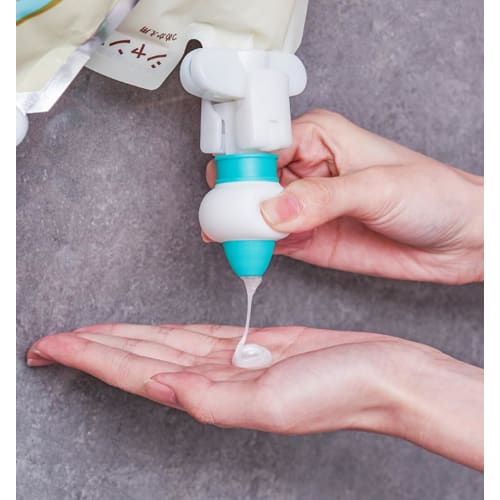 [M&L] Hanging Reverse Pump Refillable Shampoo Bottle Dispenser - No Refills Required, Hanging Shampoo Bottle Dispenser (3, White)