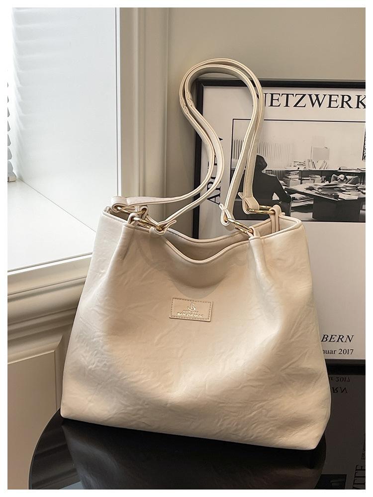 Fashion big bag women's 2025 new casual retro commuter tote bag large capacity versatile shoulder bag tide