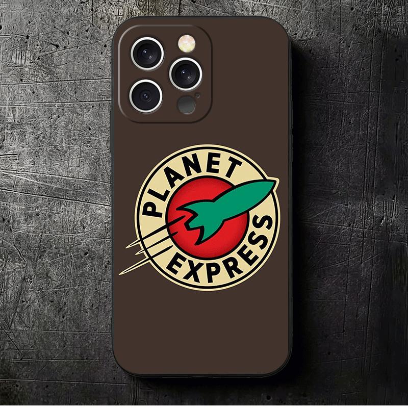 

Futurama Planet Express Soft Phone Case for iPhone 16 16E 17 Air 15 Pro Max 14 Plus 13 Mini 11 12 7 Black Cover Back Shell iPhone 12 Pro