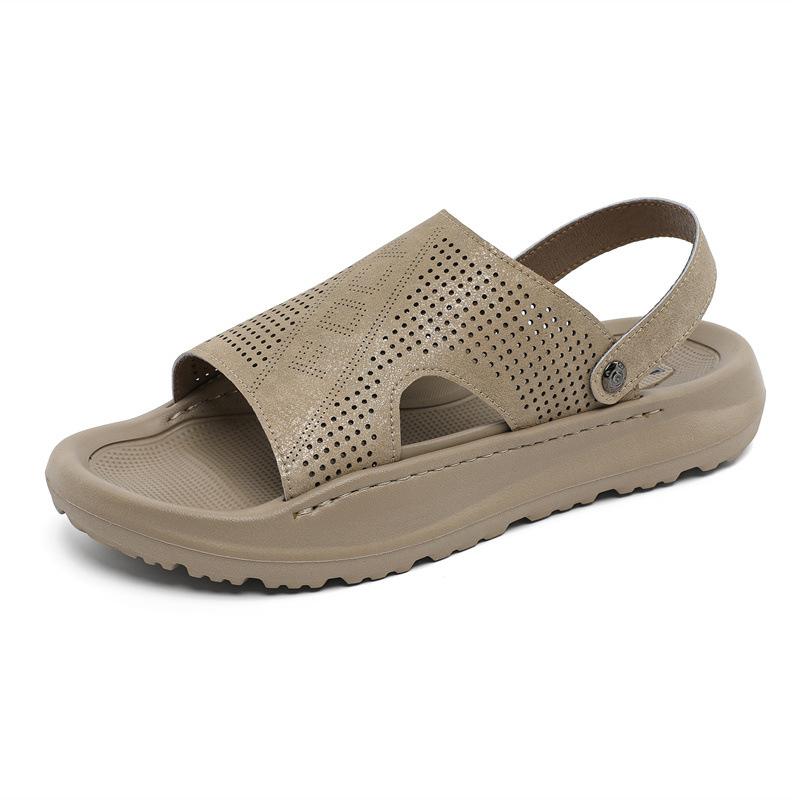 

Мужские летние водонепроницаемые и нескользящие тапочки, дышащие, пляжная обувь, модные сандалии на толстой подошве, износостойкие 651201-J 38 белый