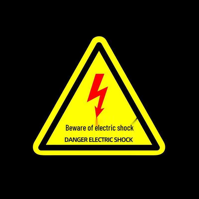 Triangular Electricity Hazard Warning Stickers