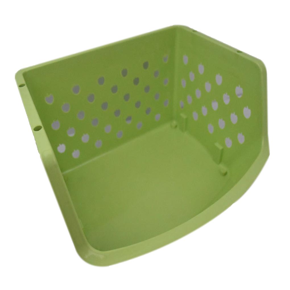 

Plastic Corner Shelf Unit Organizer Bathroom Basket Storage Rack Holder