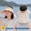 Ice Silk Empty Top Cap Big Brim Children Beach Cap Fashion Summer Sunshade Hat  Boys and Girls