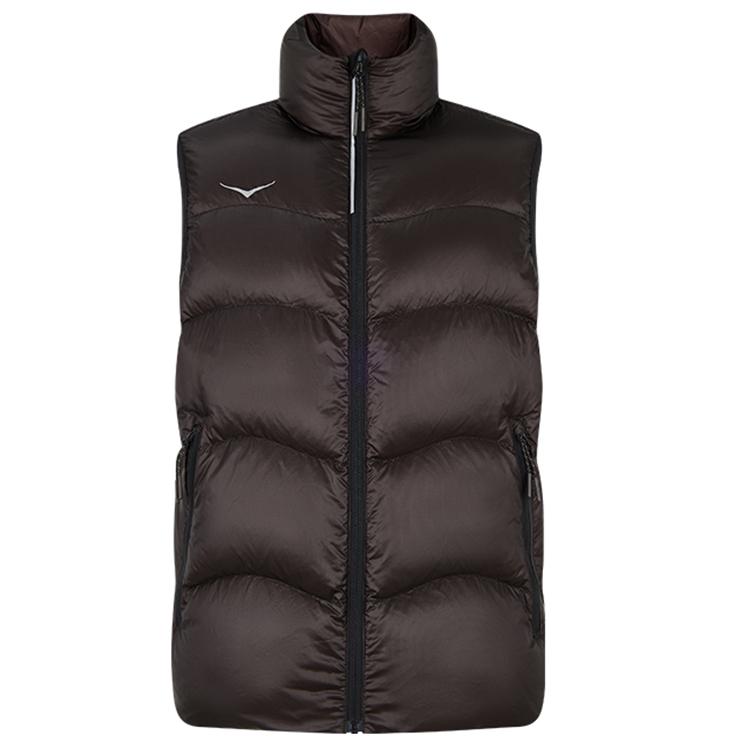 Hoka One One Aw24 Down Vest Chn Outdoor Series Stand Collar Sports Solid Color Comfortable Vest Men Vests Black 1171822