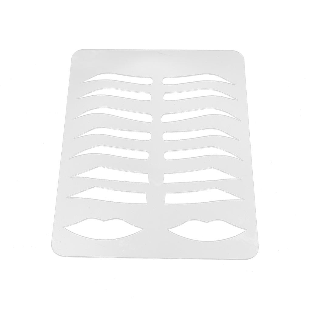 Brow Lips Template Reusable Bendable Eyebrow Lip Eyebrow Grooming Stencils for Tattoo Artists